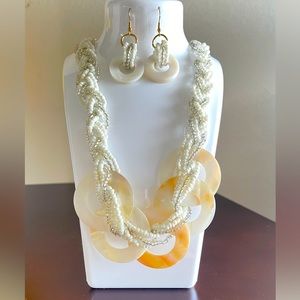 Boho Natural Shell Beads  Necklace - Long Chain for Casual and Formal Wear.